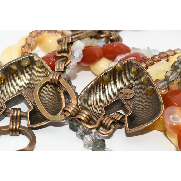 Chico’s Multi Strand Beaded Chain Belt Enamel Accents 49” Statement main image 5